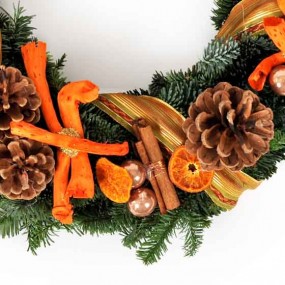 mosaïque décoration de la Couronne de Noël Un Hiver en Provence | Entrefleuristes mosaïque décoration de la Couronne de Noël Un Hiver en Provence | Entrefleuristes