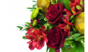 vue sur des roses rouges du Bouquet du fleuriste Noël Rouge | Entrefleuristes