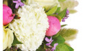 Zoom 2 image de Panache, bouquet rond blanc & rose - Entrefleuristes