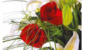 zoom sur de roses rouges du bouquet de fleurs Duchesse | Entrefleuristes