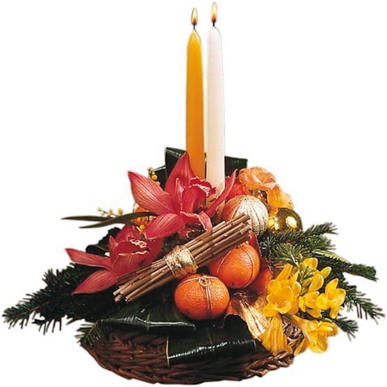 image de la Composition de fleurs Noël, Divin Enfant | Entrefleuristes image de la Composition de fleurs Noël, Divin Enfant | Entrefleuristes