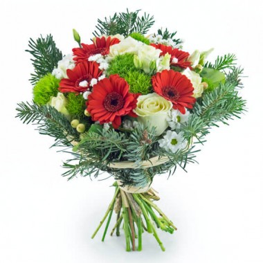 Bouquets de fleurs pour Noël - Livraison de fleurs à domicile en 4h & 7j/7  - EntreFleuristes