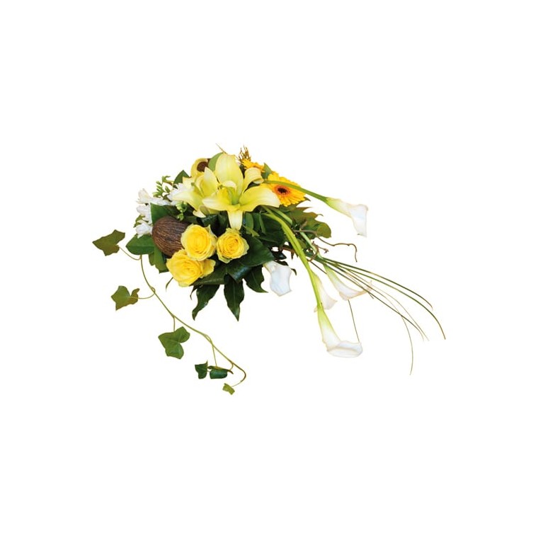 image de la Composition de fleurs, Citrine  | Entrefleuristes