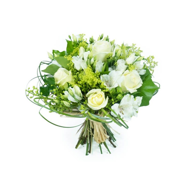 Image Clarté, Bouquet de fleurs blanches | Entrefleuristes