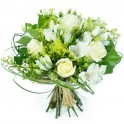 Image Clarté, Bouquet de fleurs blanches | Entrefleuristes
