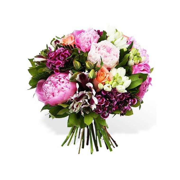  image du Bouquet rond de saison du nom de Câlin | Entrefleuristes