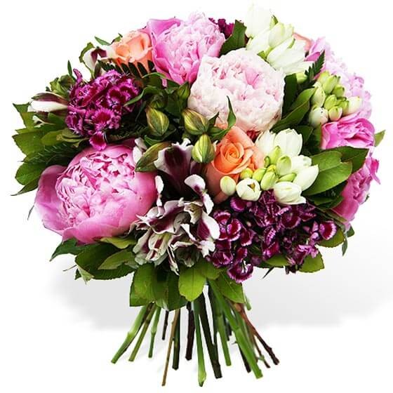 image du Bouquet rond de saison du nom de Câlin | Entrefleuristes image du Bouquet rond de saison du nom de Câlin | Entrefleuristes