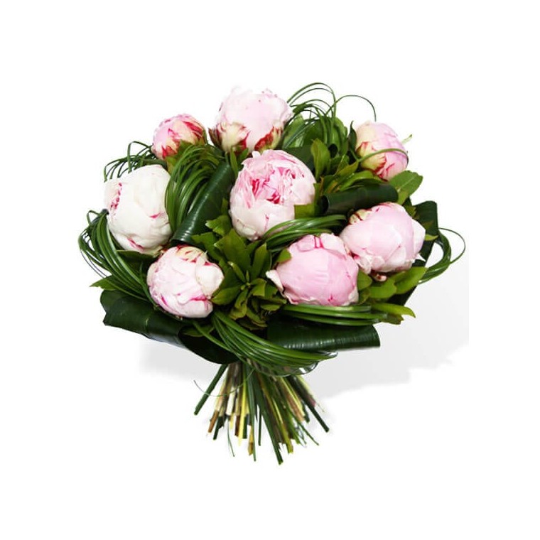  image du Bouquet rond de Pivoines roses | Entrefleuristes