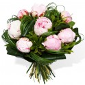  image du Bouquet rond de Pivoines roses | Entrefleuristes