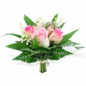 Image de Muguet & Roses Rose en bouquet - Entrefleuristes