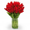  image du Bouquet Rond de Tulipes Rouges | Entrefleuristes