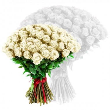  image du bouquet de roses blanches coutes tiges | Entrefleuristes