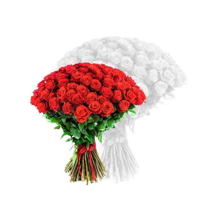 image du bouquet de roses rouges courtes tiges | Entrefleuristes