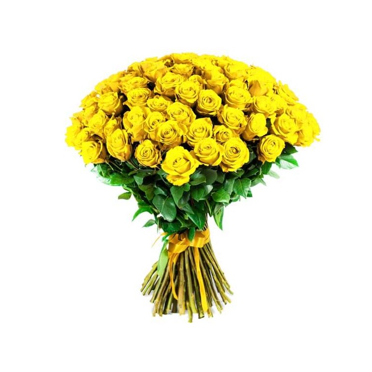 image du Bouquet de Roses Jaunes longues tiges | Entrefleuristes