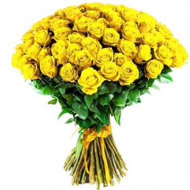 image du Bouquet de Roses Jaunes longues tiges | Entrefleuristes