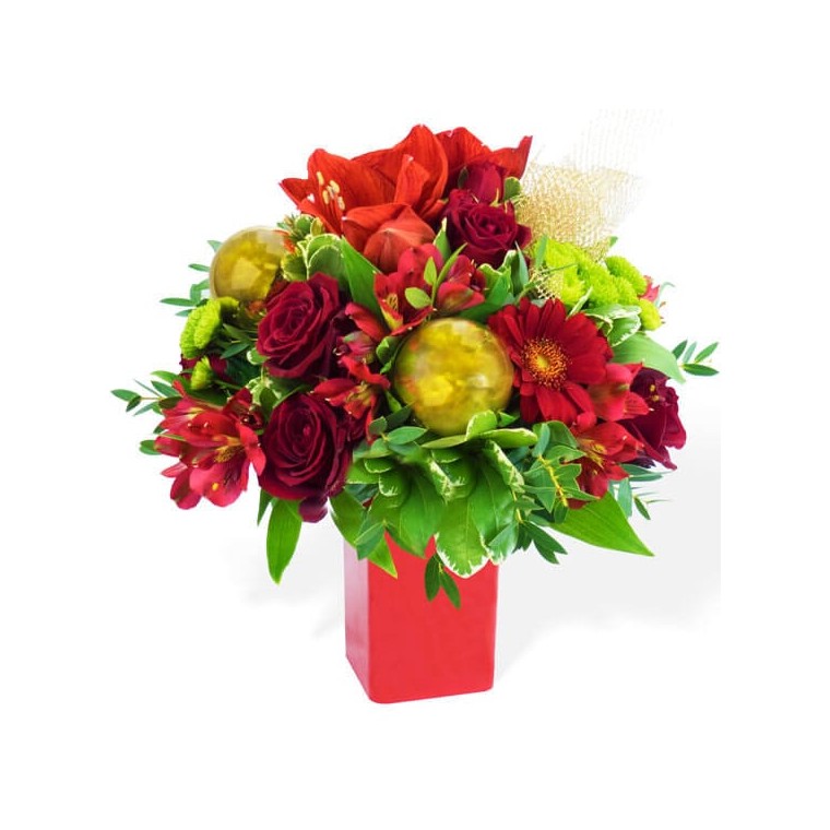  image du Bouquet du fleuriste Noël Rouge | Entrefleuristes