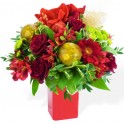  image du Bouquet du fleuriste Noël Rouge | Entrefleuristes