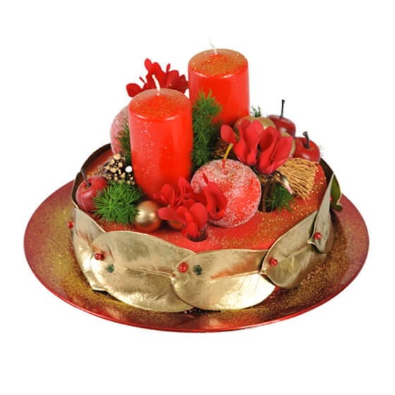 image du Gâteau floral de Noël Fraise et Petits Pois | Entrefleuristes image du Gâteau floral de Noël Fraise et Petits Pois | Entrefleuristes