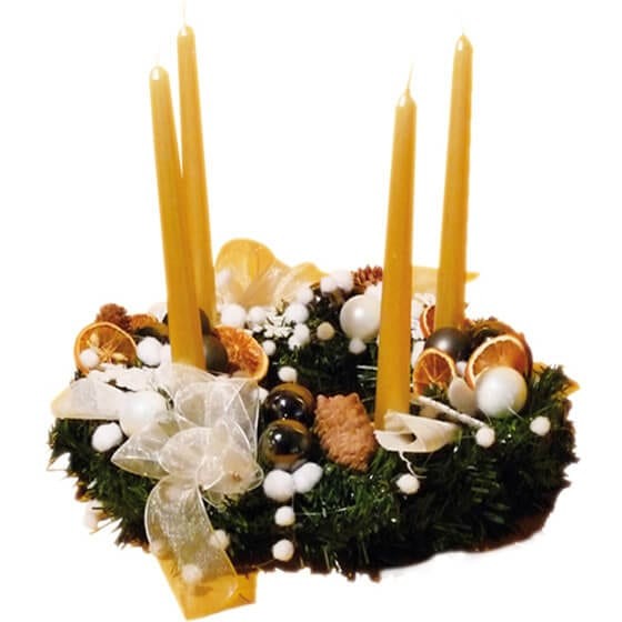 image de la Couronne de Noël L'Avent Nature | Entrefleuristes image de la Couronne de Noël L'Avent Nature | Entrefleuristes