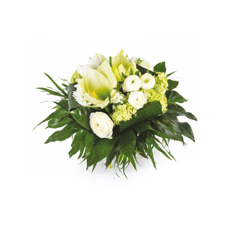 image de Cocon, bouquet blanc de saison - Entrefleuristes