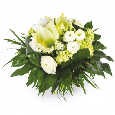 image de Cocon, bouquet blanc de saison - Entrefleuristes