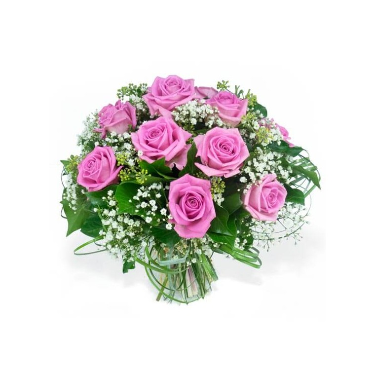 Image Pluie de Roses, Bouquet rond | Entrefleuristes