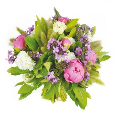 Image de Monaco, bouquet de pivoines roses - Entrefleuristes