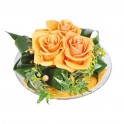  Image de la composition de roses oranges Ocre | Entrefleuristes