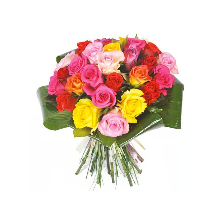 Peps, Bouquet de roses multi-couleurs | Entrefleuristes