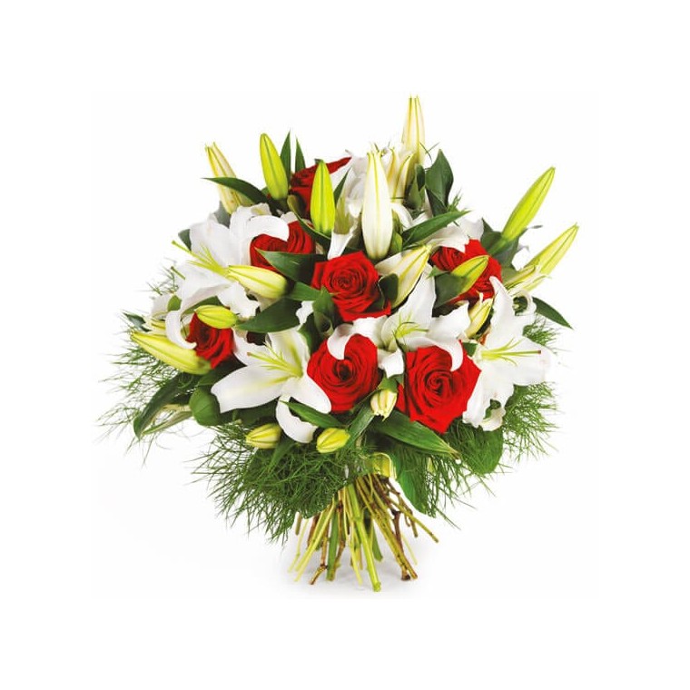 Image du bouquet rond de fleurs Délicatesse | Entrefleuristes