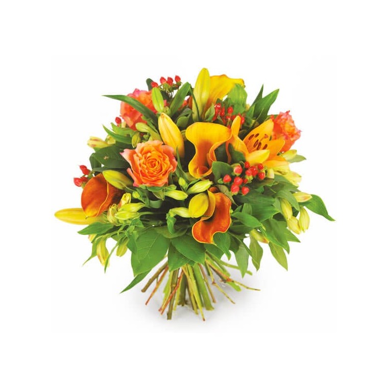 Image du Bouquet rond de fleurs Tonique | Entrefleuristes