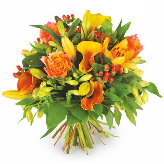 Image du Bouquet rond de fleurs Tonique | Entrefleuristes