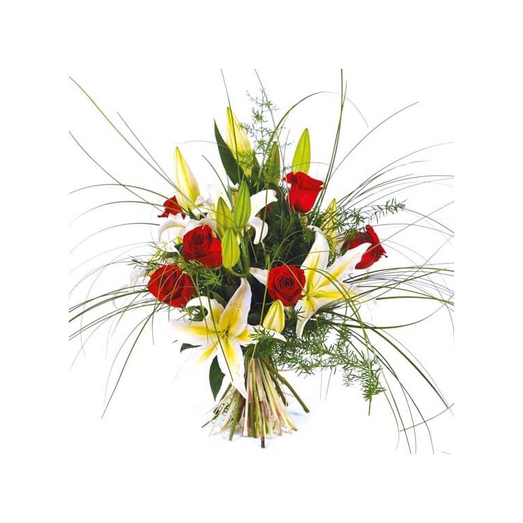 Image du bouquet de fleurs multi couleur Duchesse | Entrefleuristes