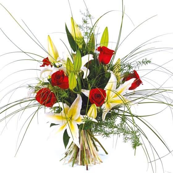 Image du bouquet de fleurs multi couleur Duchesse | Entrefleuristes