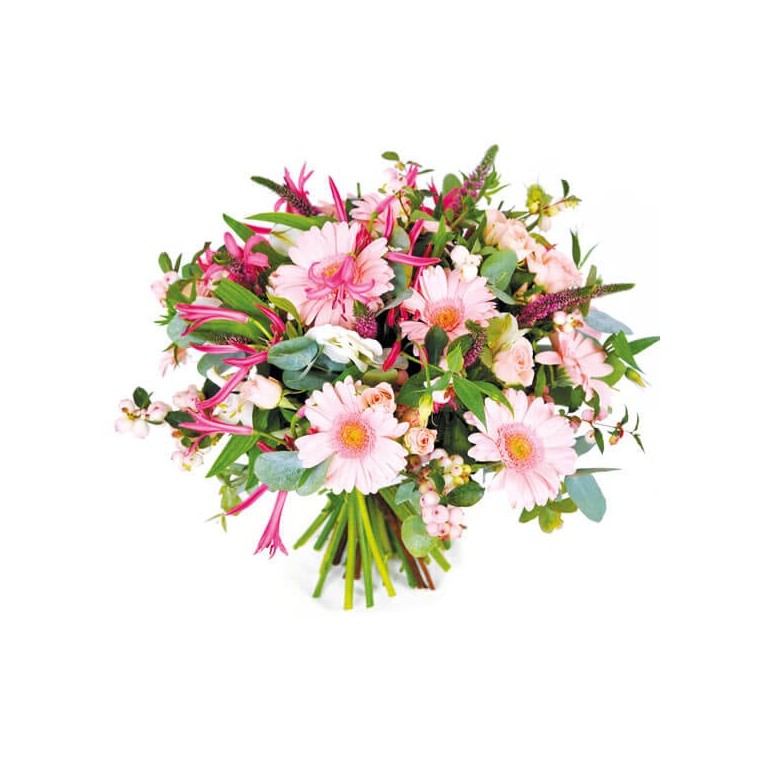  Image du bouquet de fleurs rond Dédicace | Entrefleuristes