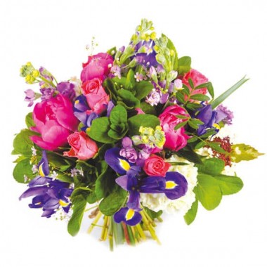  image du bouquet de fleurs rond Boréales | Entrefleuristes
