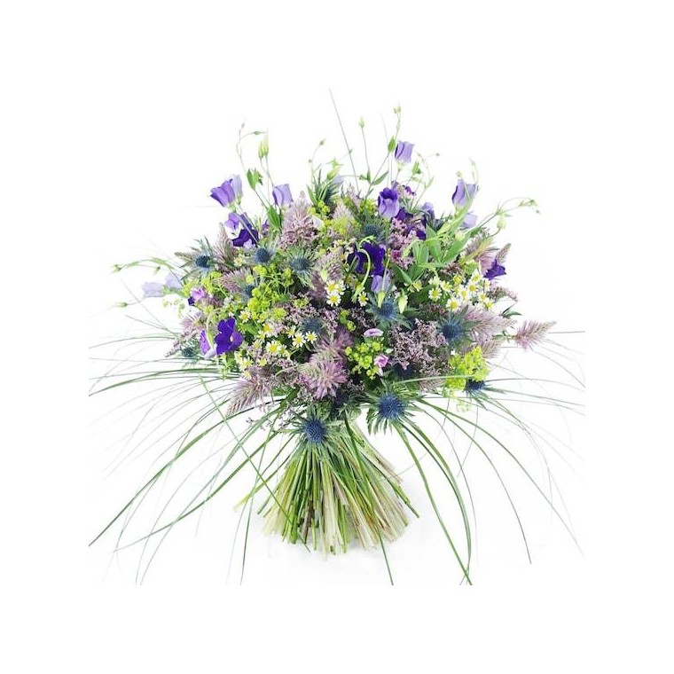 Vigo, bouquet mauve et bleu. Livraison de fleurs par un fleuriste -  EntreFleuristes