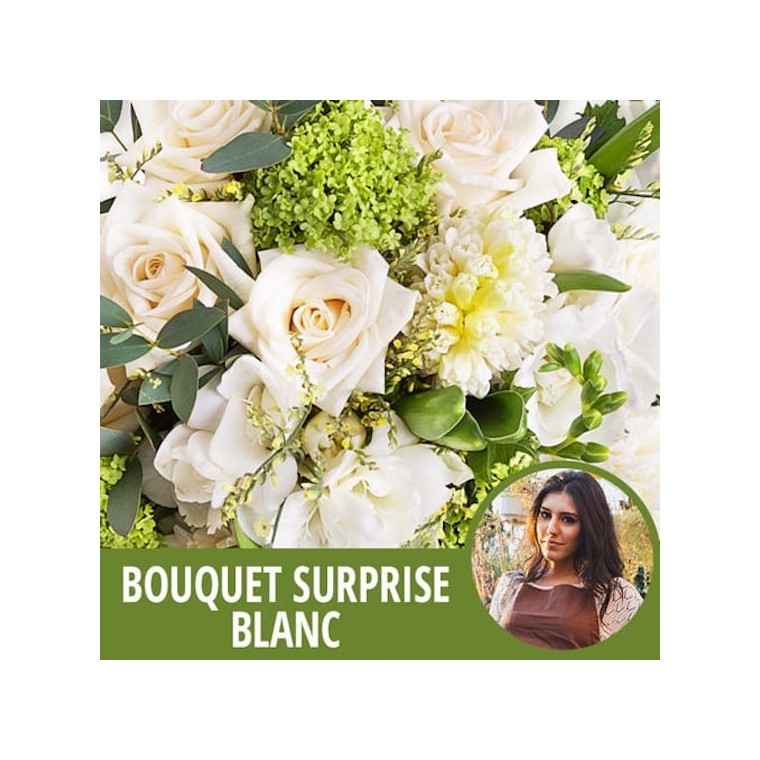 image du Bouquet du fleuriste dans les couleurs blanches | Entrefleuristes