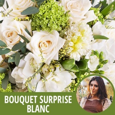image du Bouquet du fleuriste dans les couleurs blanches | Entrefleuristes