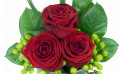  image des trois roses rouges de la composition florale | Entrefleuristes