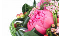 Zoom 1 image de Rose Pivoine, bouquet de fleurs - Entrefleuristes