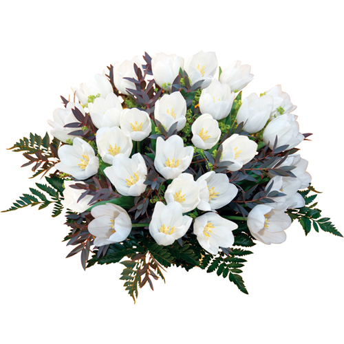 Livraison de bouquet rond de tulipes blanches qualité extra