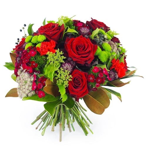image du Bouquet avec de la roses rouges Riga | Livraison St Valentin