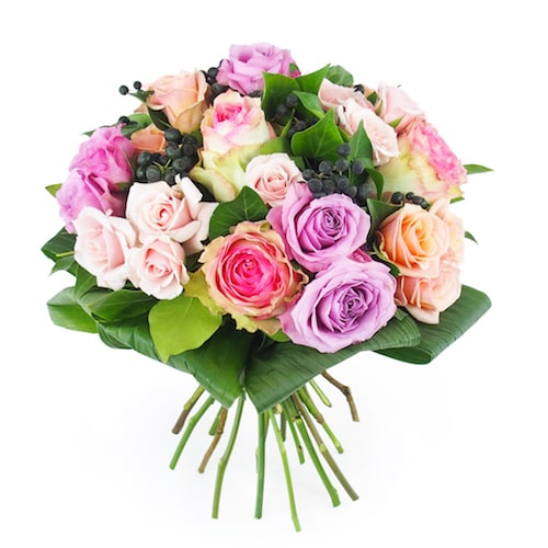 Image du Bouquet de rose rose & mauve Nice | Livraison de fleurs rapide