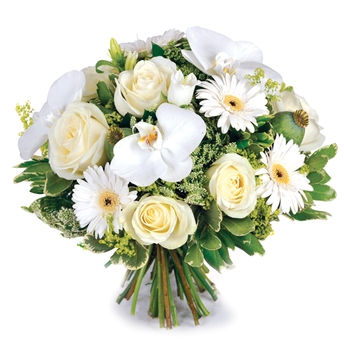 Livraison bouquet raffiné blanc sur Lyon en 4h