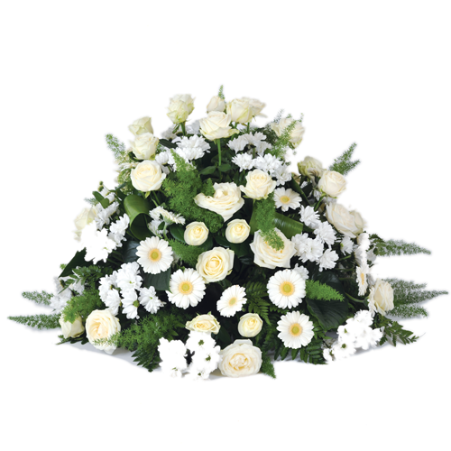 Livraison composition fleurs blanches pureté pour deuil