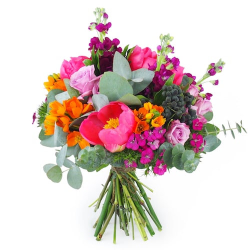 Image du Bouquet de pivoine orange et rose Florence | Livraison de fleurs