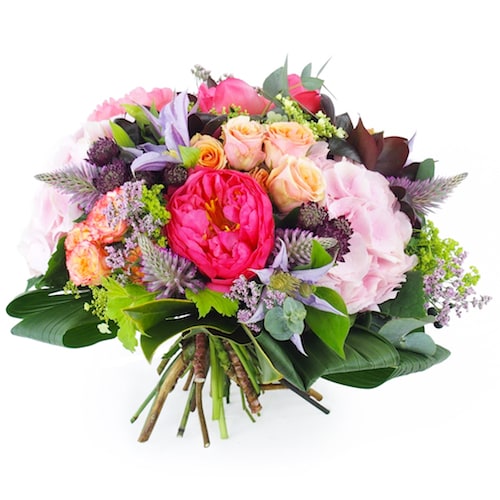 Image du Bouquet de fleur rose & mauve  Bologne | Livraison de fleurs fraîches