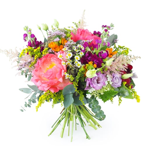 Image du Bouquet de pivoine colorée Murcie | Livraison de fleurs rapide