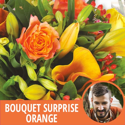 Entrefleuristes | Image du bouquet surprise Orange